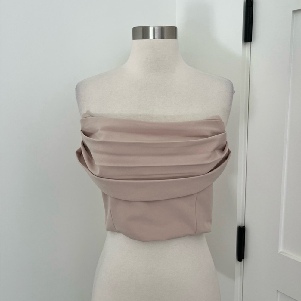 Elegant Off-Shoulder Top in Beige